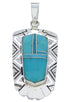 Sterling Silver Turquoise Inlay Pendant Jewelry PX30157